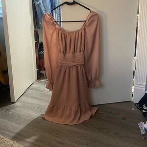 dusty rose short dress